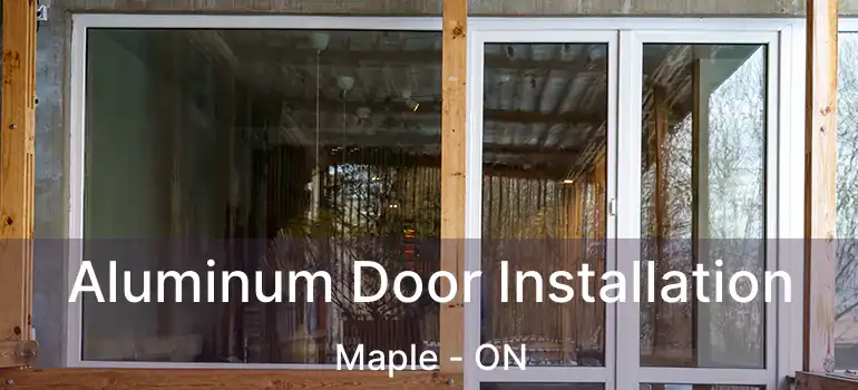  Aluminum Door Installation Maple - ON