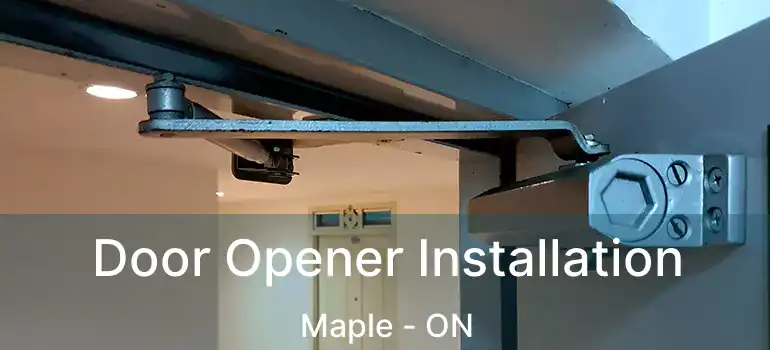  Door Opener Installation Maple - ON