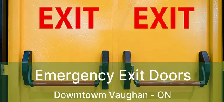  Emergency Exit Doors Dowmtowm Vaughan - ON