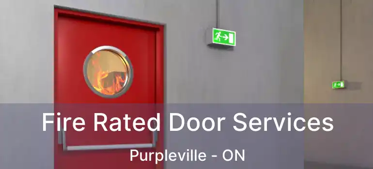  Fire Rated Door Services Purpleville - ON