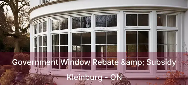  Government Window Rebate & Subsidy Kleinburg - ON
