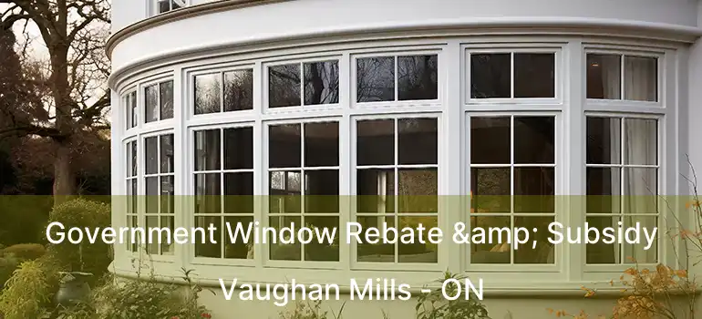  Government Window Rebate & Subsidy Vaughan Mills - ON