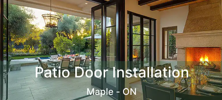  Patio Door Installation Maple - ON