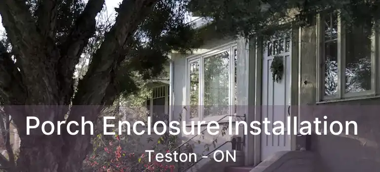  Porch Enclosure Installation Teston - ON