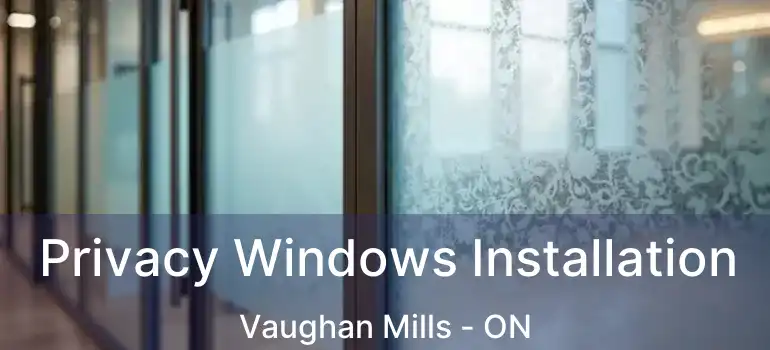  Privacy Windows Installation Vaughan Mills - ON