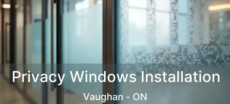  Privacy Windows Installation Vaughan - ON