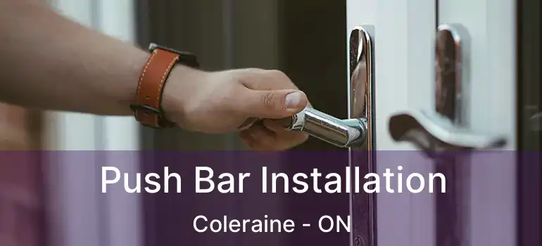  Push Bar Installation Coleraine - ON