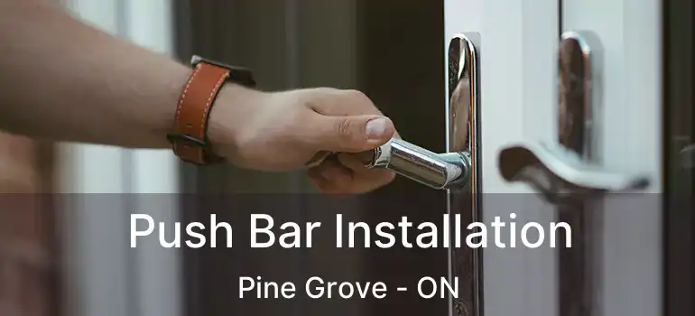  Push Bar Installation Pine Grove - ON