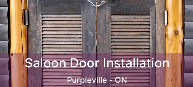  Saloon Door Installation Purpleville - ON