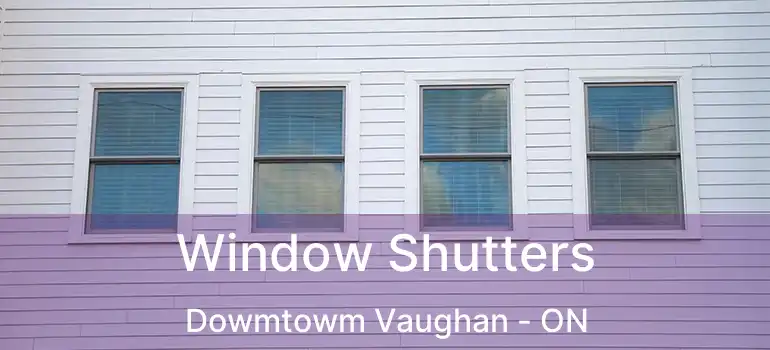  Window Shutters Dowmtowm Vaughan - ON